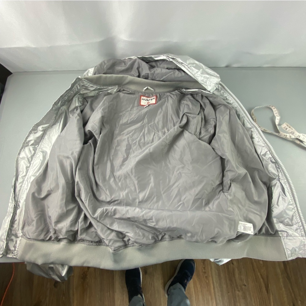 Hunter metallic silver hooded jacket women's size small - Picture 5 of 14